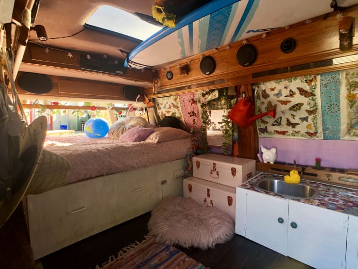 Van Conversion Tiny Home on Wheels House Tour Video Apartment Therapy